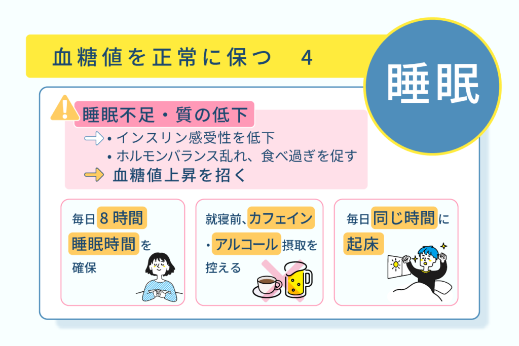 血糖値を正常に保つ４睡眠