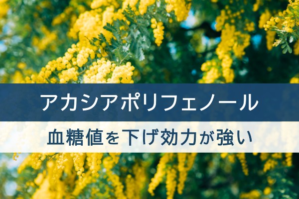 アカシアポリフェノール。血糖値を下げ効力が強い