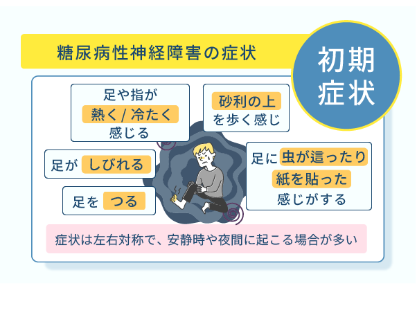 糖尿病性神経障害の症状