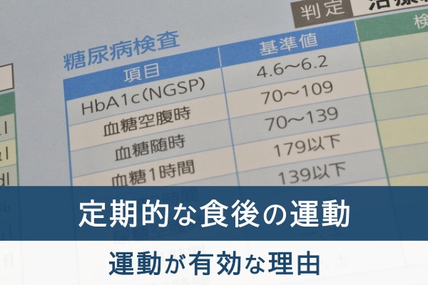 定期的な食後の運動。運動が有効な理由