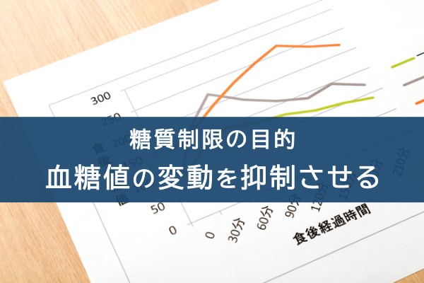 糖質制限の目的。血糖値の変動を抑制させる