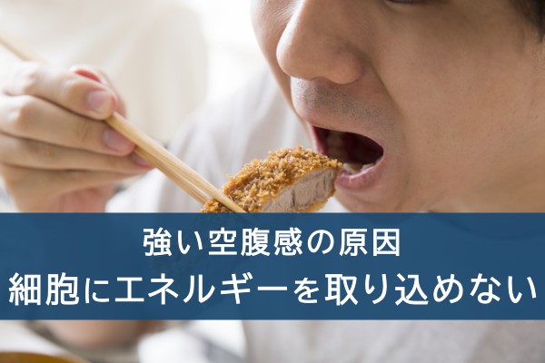 強い空腹感の原因。細胞にエネルギーを取り込めない