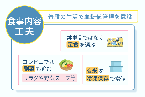 普段の生活で血糖値管理を意識
