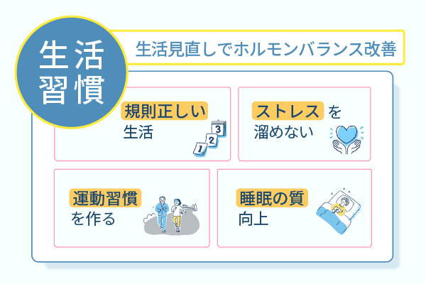 生活見直しでホルモンバランス改善