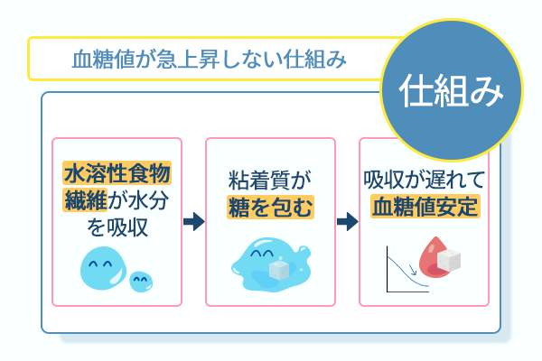 血糖値が急上昇しない仕組み
