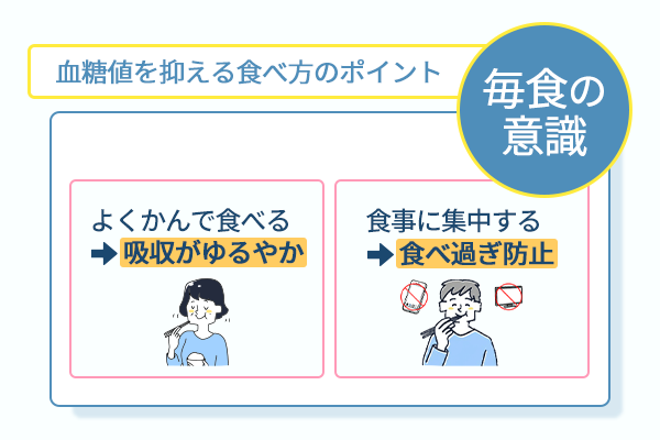 血糖値を抑える食べ方のポイント