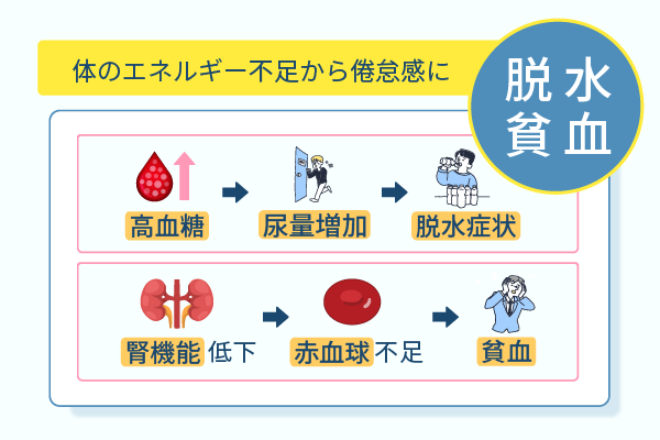 体のエネルギー不足から倦怠感に