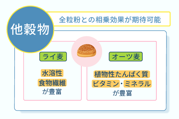 全粒粉との相乗効果が期待可能