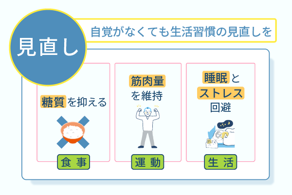 自覚がなくても生活習慣の見直しを