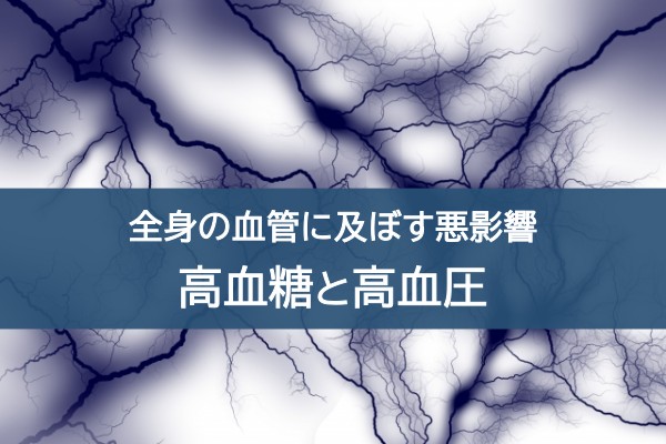 全身の血管に及ぼす悪影響。高血糖と高血圧