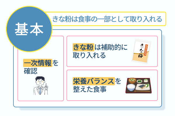 きな粉は食事の一部として取り入れる