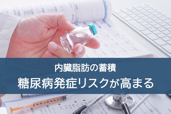 内臓脂肪の蓄積。糖尿病発症リスクが高まる