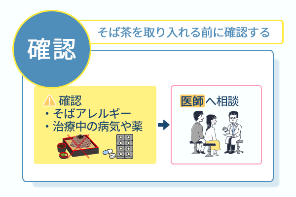 そば茶を取り入れる前に確認する